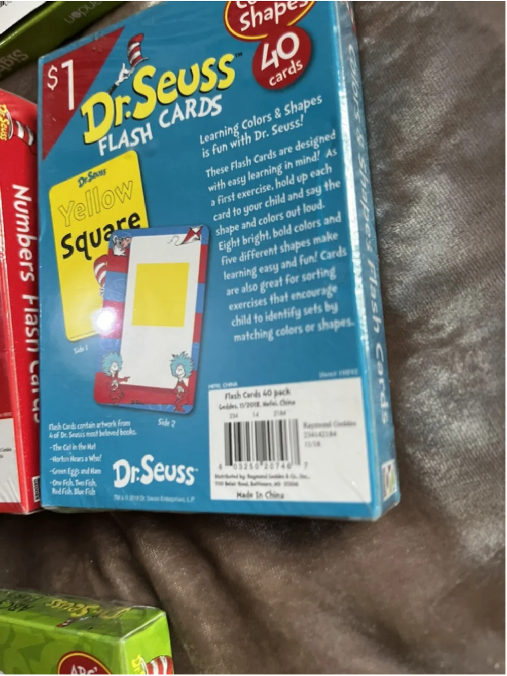 3 Dr. Seuss Flash Card Lot NUMBERS ABC’s & WORDS COLORS & SHAPES &1 SIGHT WORDS